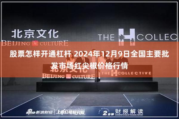 股票怎样开通杠杆 2024年12月9日全国主要批发市场红尖椒价格行情