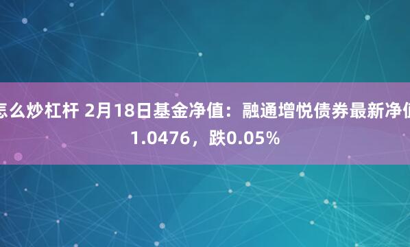 怎么炒杠杆 2月18日基金净值：融通增悦债券最新净值1.0476，跌0.05%