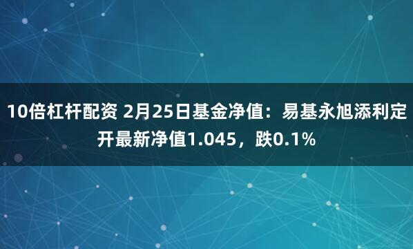 10倍杠杆配资 2月25日基金净值：易基永旭添利定开最新净值1.045，跌0.1%